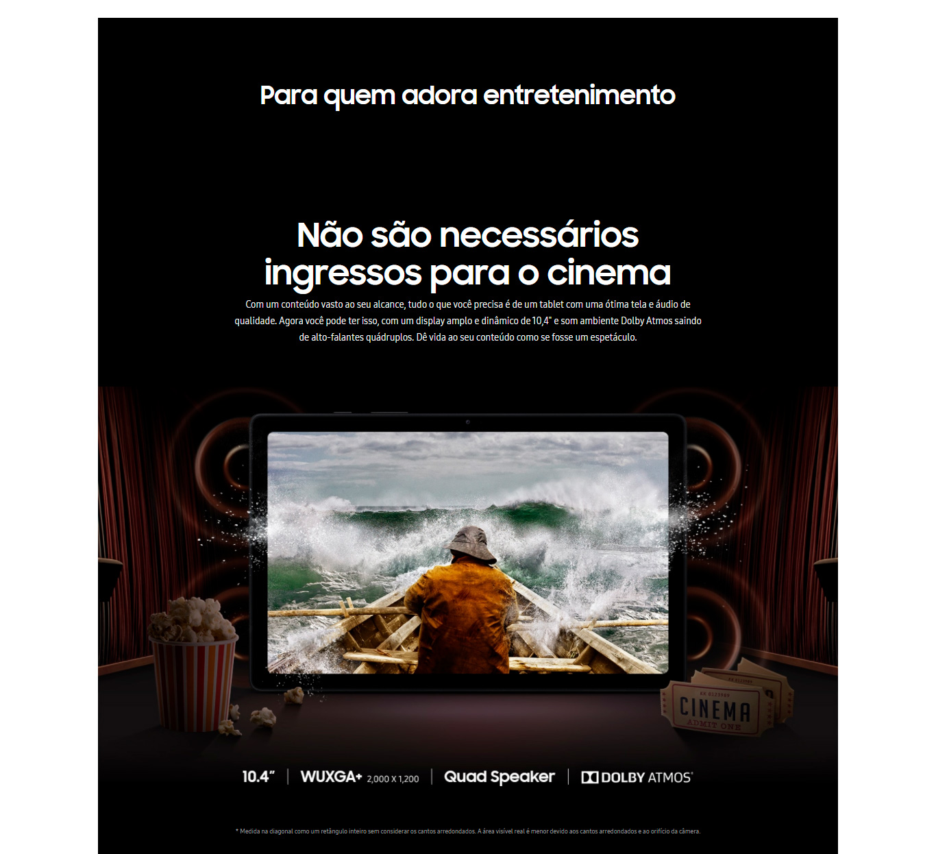 Tablet Samsung Galaxy A7 4G T505 64GB 3GB RAM Tela Grande 10.4